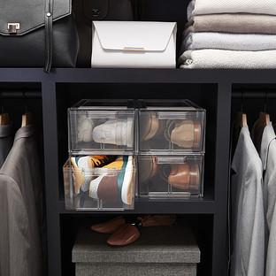 Clear Stackable Large Shoe Drawer