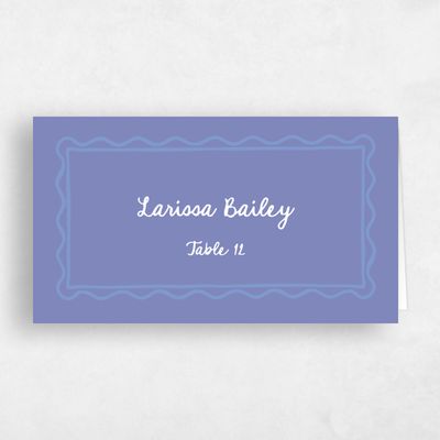 Dark Lavender, Purple Wedding Place Card - Nyssa
