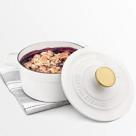 Martha Stewart Collection Enameled Cast Iron 2-Qt. Round Covered Dutch Oven, Created for Macy's