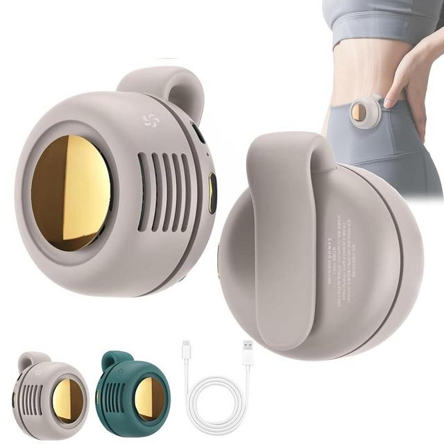 NHCXGAN Portable Silent Mini Bladeless Fan Clip On, 3-Speed Clip-on Fan for Shirt and Waist, 360° Rotatable Hands-Free Cooling for Outdoor, Office & Travel (White)