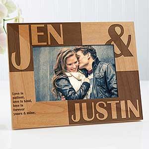 Because Of You Personalized Frame- 4 x 6 - On Sale Today!
