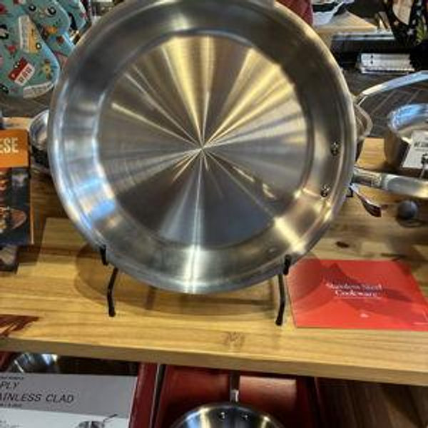 Made In Cookware | 12-Inch Stainless Steel Frying Pan | 5 Ply Stainless Clad | Professional Cookware | Crafted in Italy | Induction Compatible