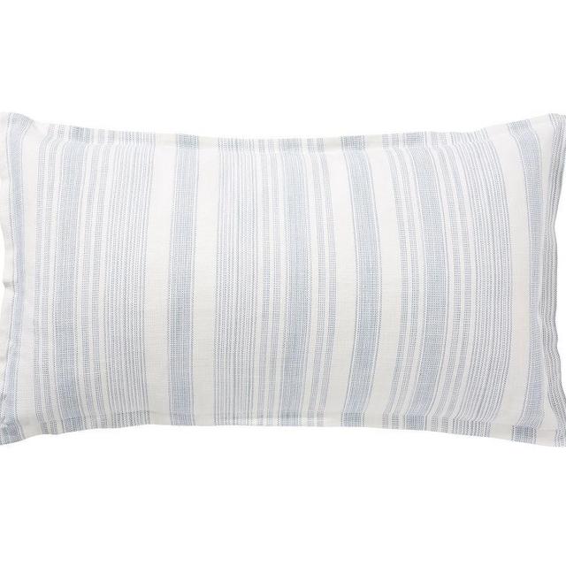 Blue Hawthorn Striped Cotton Sham, King