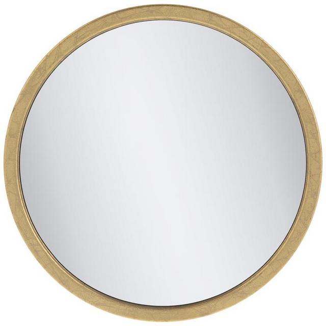 Round Gold Metal Wall Mirror
