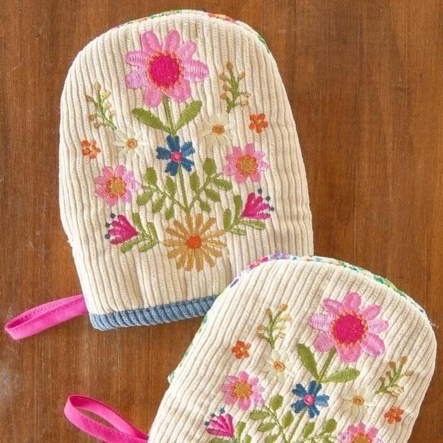 Embroidered Mini Oven Mitt, Set of 2