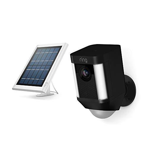 Ring Spotlight Cam Battery (Black) + Ring Solar Panel, White