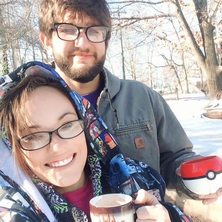 Snowed in at our first home together in Woodstock.