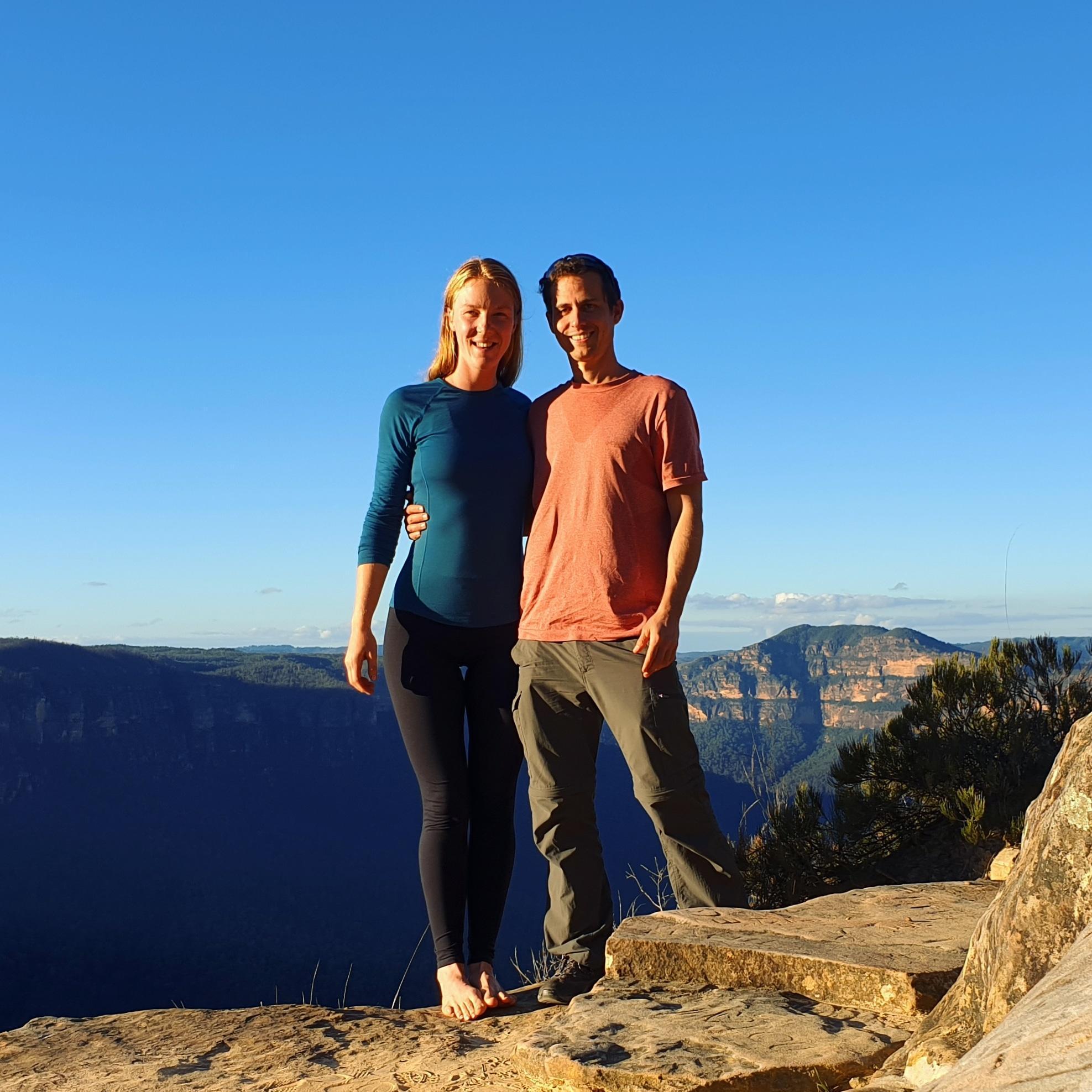Stopping off to take in the views on our way home from work. The Blue Mountains, Australia. April 2021.