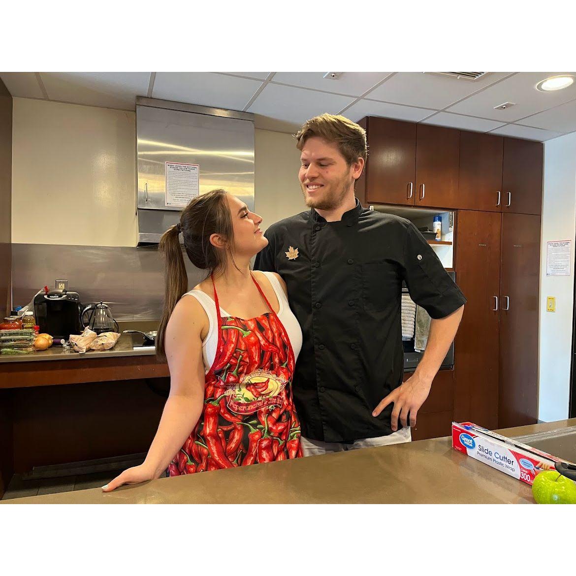 teaching cooking classes together!