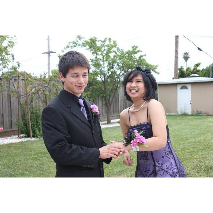 May 2011: Getting ready for Arturo’s senior prom in his parent’s backyard.
Right behind us is where we built a house 10 years later.