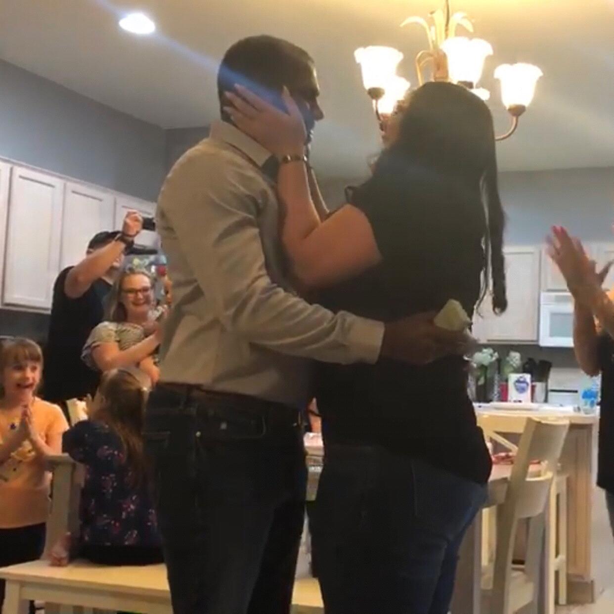 This was taken moments after he proposed, and I said yes. I haven't even put on the ring in this photo.