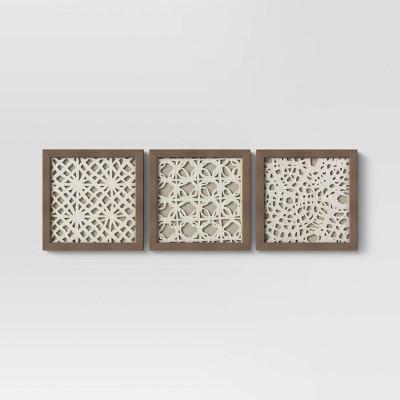 10"x10" Rice Paper Shadow Box (Set of 3)- Threshold&#153;