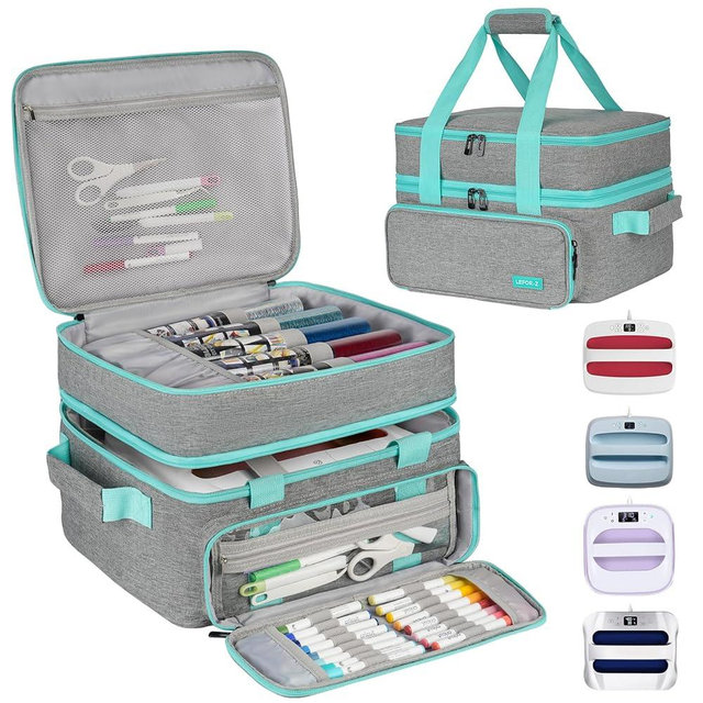Carrying Case Compatible with Cricut EasyPress 2/Cricut EasyPress3 (9"x9",10"x10",12"x10"),Double-Layer Heat Press Machine Storage Bag Fits for Htvront(10"x10"),Tools and Accessories,Easy Press Mat