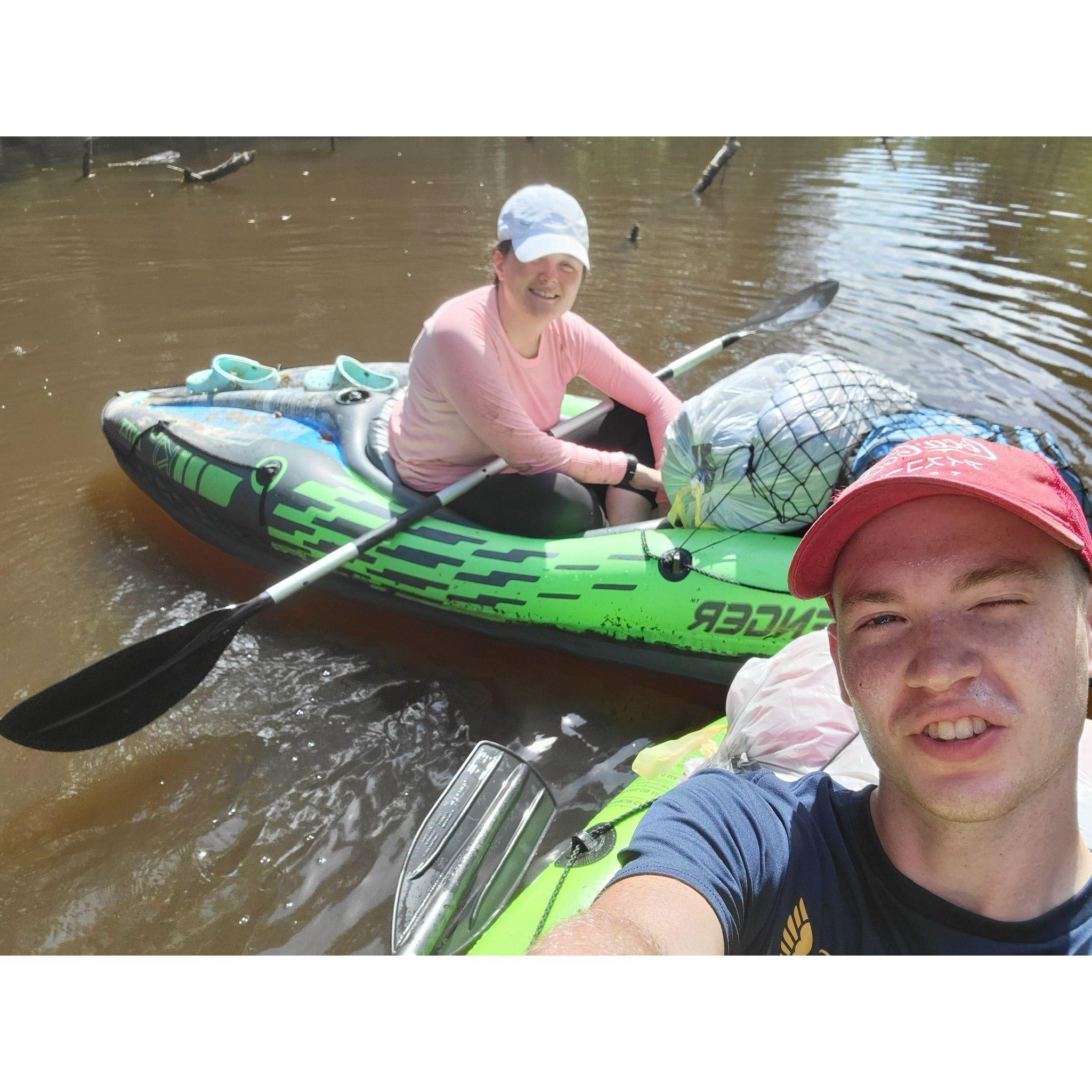 The infamous kayaking trip, before it went very wrong.