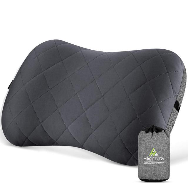 Hikenture Camping Pillow with Removable Cover - Ultralight Inflatable Pillow for Neck Lumbar Support - Upgrade Backpacking Pillow - Washable Travel Air Pillows for Camping, Hiking, Backpacking