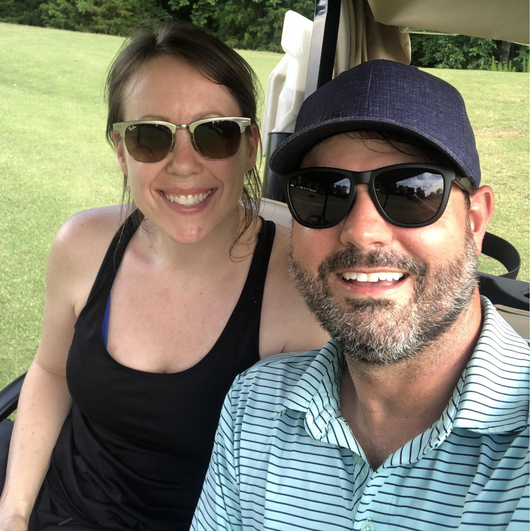 That one time he let me go golfing with him. It’s not all it’s cracked up to be. I’m still not sure why he enjoys it so much, but I’m happy if he’s happy.