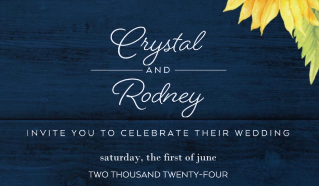 The Wedding Website of Crystal Butcher and Rodney Dennis