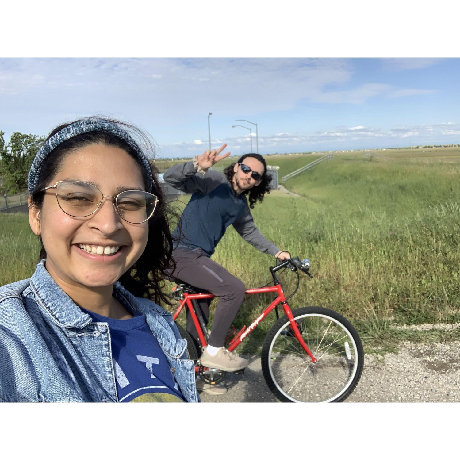 Post third year medical school exam biking to discuss our answers. Abha would always get it right and David would argue for his answer. :D
