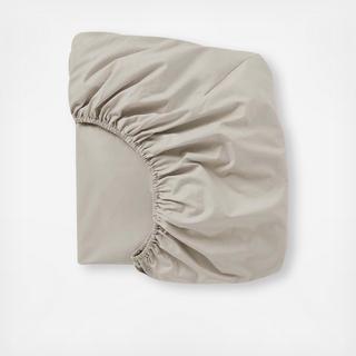 300-Thread Count Organic Percale Fitted Sheet