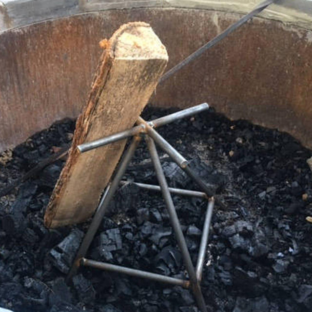 Vertical Fire Pit Grate: Low Smoke Campfire, Patio Chiminea Kiva