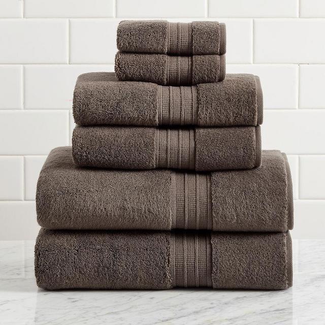 Hydrocotton Organic Bath/Hand/Washcloth, Chocolate, Set of 6