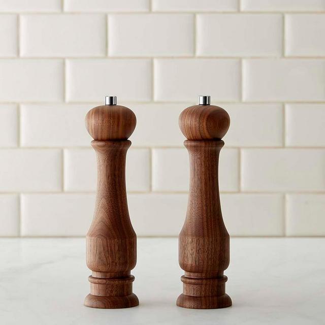 Williams Sonoma FSC Traditional Walnut Salt & Pepper Mill Set, 9"