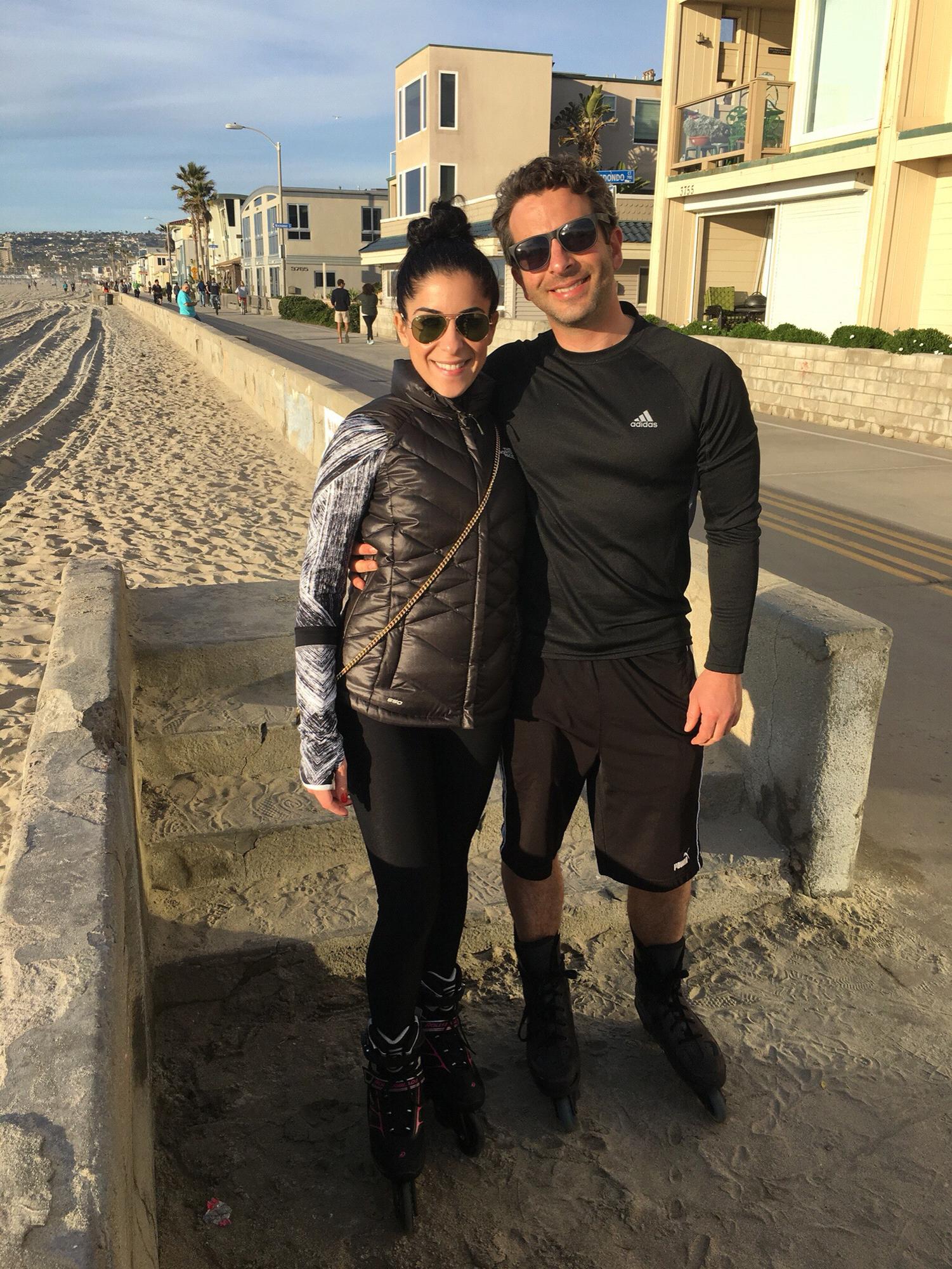 Roller blading in Pacific Beach, San Diego