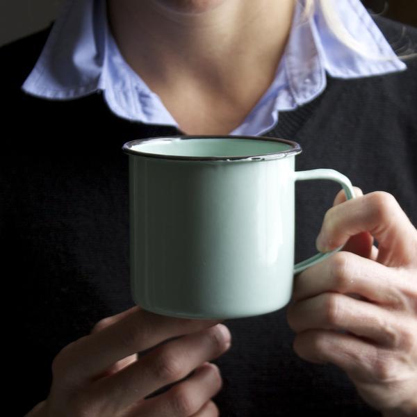 Seafoam Enamel Mug