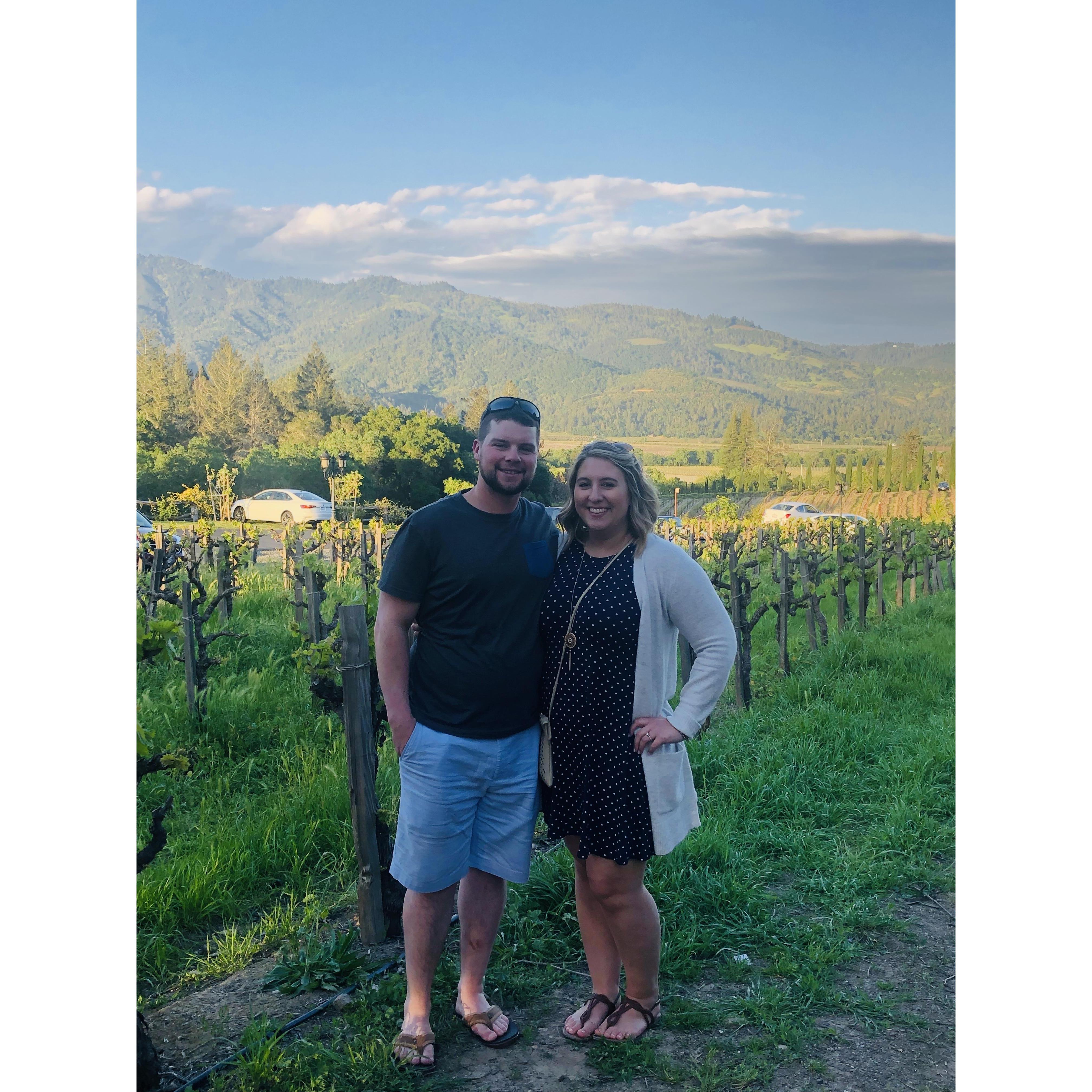 On a wine tour in Sonoma, CA!