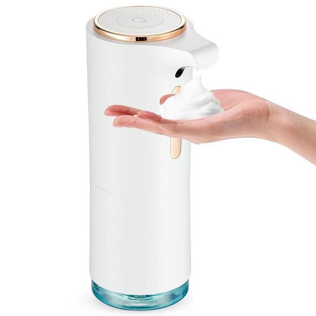 Modundry Automatic Foaming Soap Dispenser,3 Levels Adjustable Touchless Hand Soap Dispenser with Aromatherapy,10oz/300ml USB Rechargeable Dish Soap Dispenser for Kitchen Bathroom Office Hotel,White