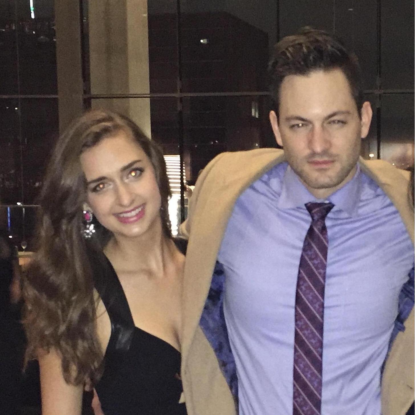Our first photo together at the EY Christmas party