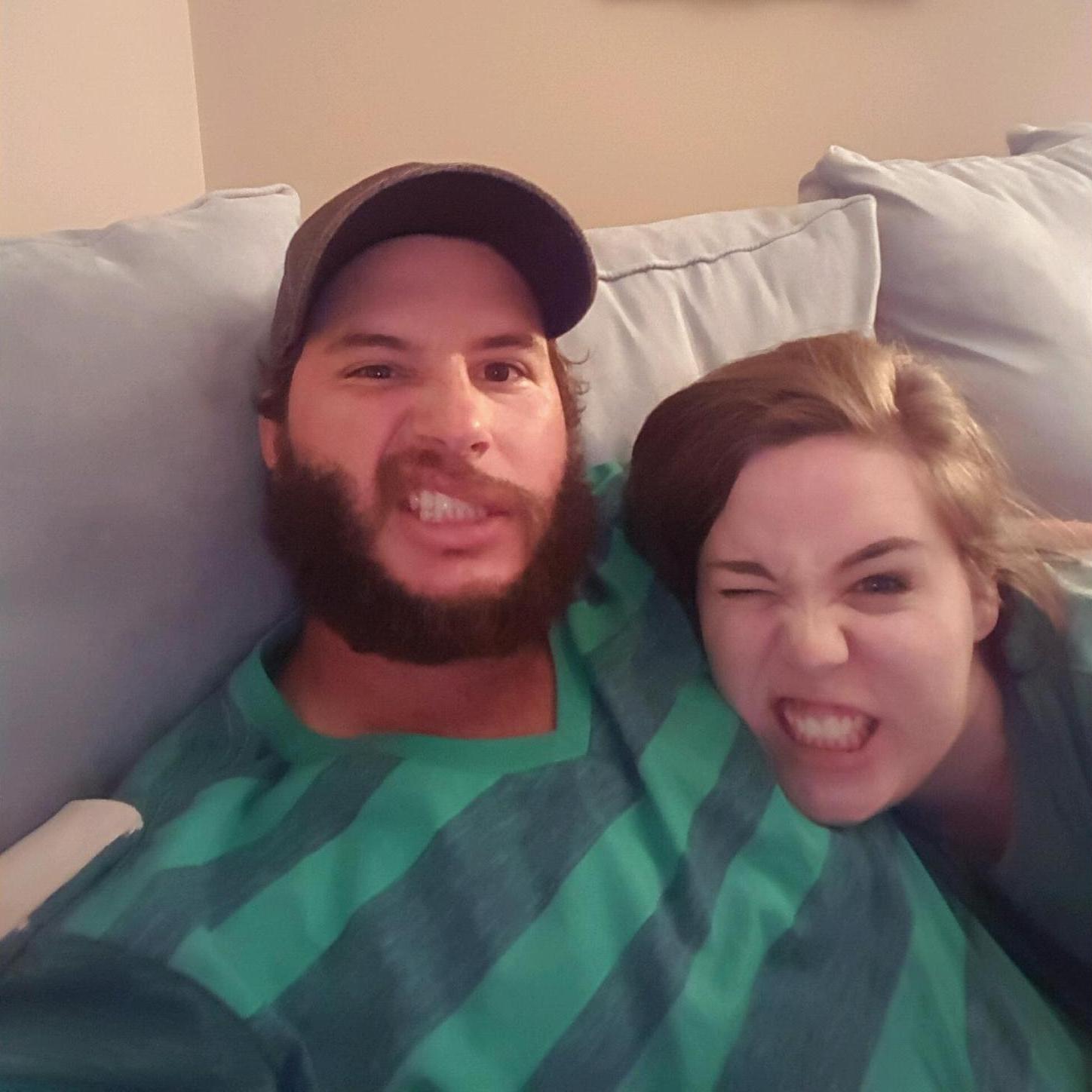 We spent plenty of evenings snuggling on the couch.
