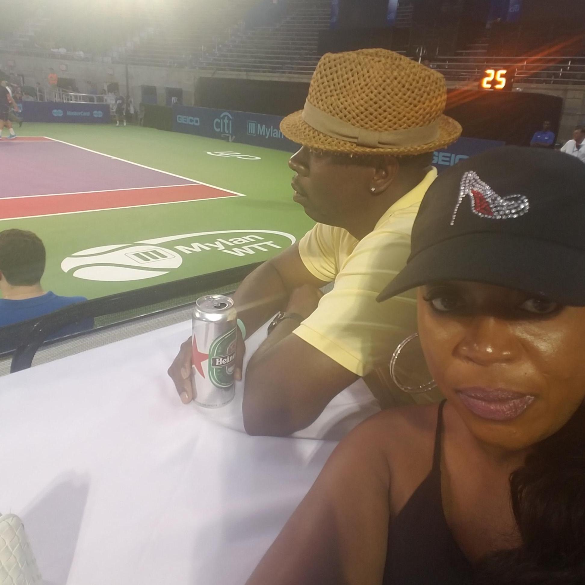 Live tennis match