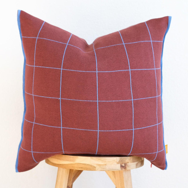 Lumi Living 100% Soft Cotton Modern Grid Window Pane Throw Pillow Cover (18x18)