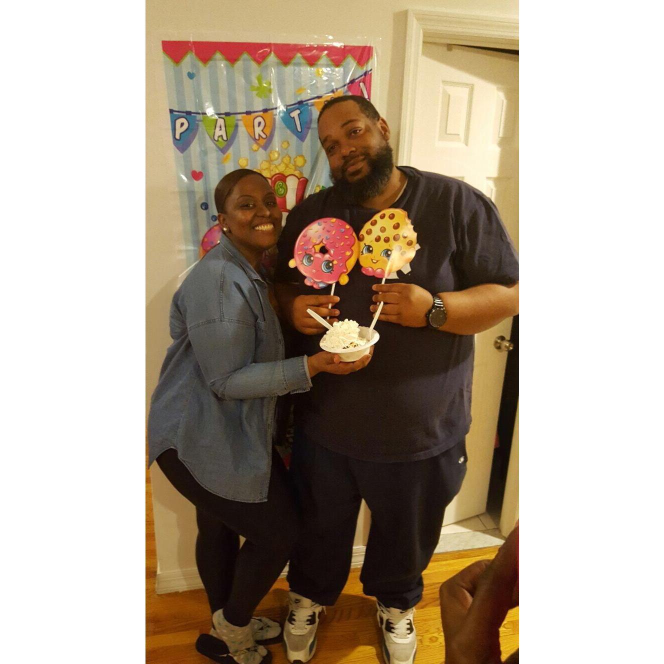Celebrating Stella’s Birthday when he met the family 2017
