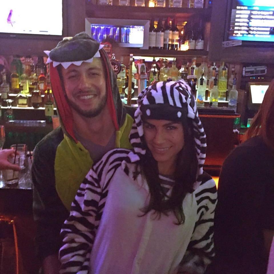 Just a couple of adults running around NYC in animal onesies!