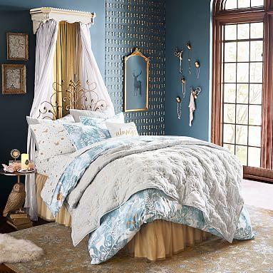 HARRY POTTER™ Patronus Damask Duvet Cover + Sham, Mystic Mint