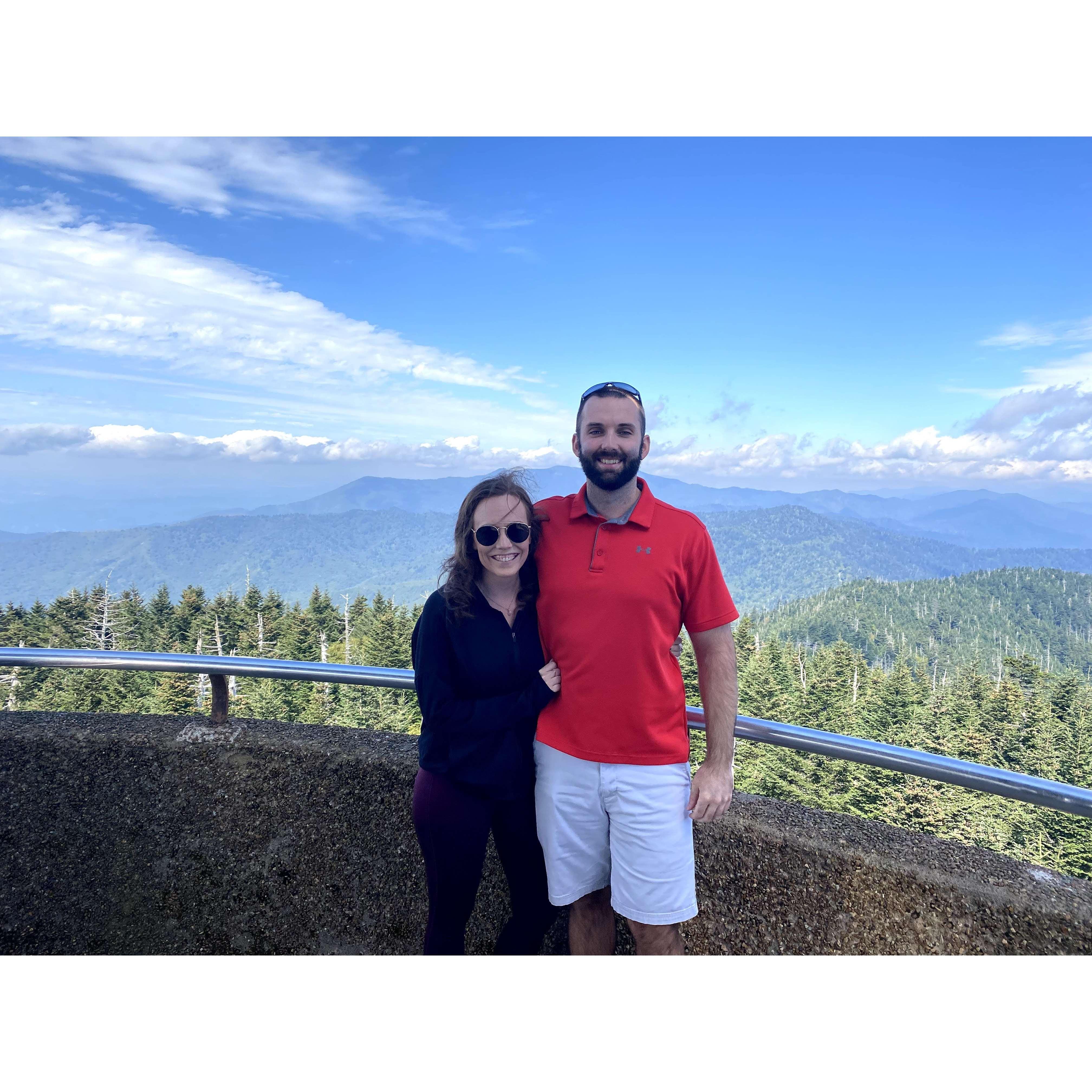 Clingman's Dome in the Smokey Mountains.