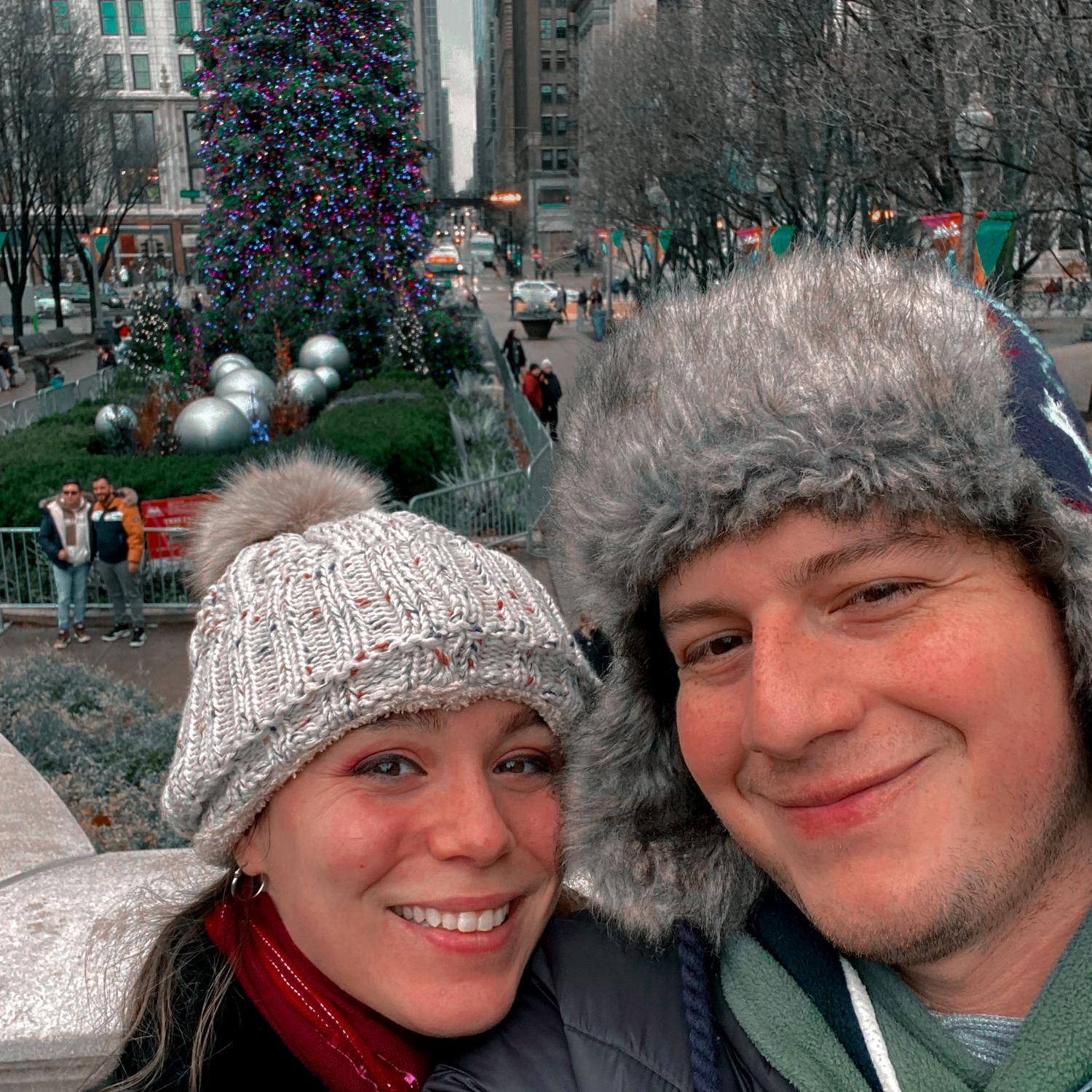 Our first trip together was to Chicago to visit Rolando’s mom! It was my first time spending a winter holiday in a cold place. He was so excited to show me around and spend quality time with me ❤️
