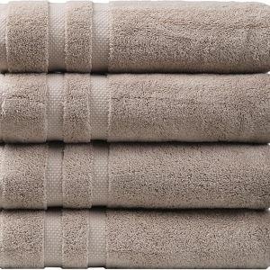 Luxury Cotton Turkish Bath Towels Set of 4 Sand