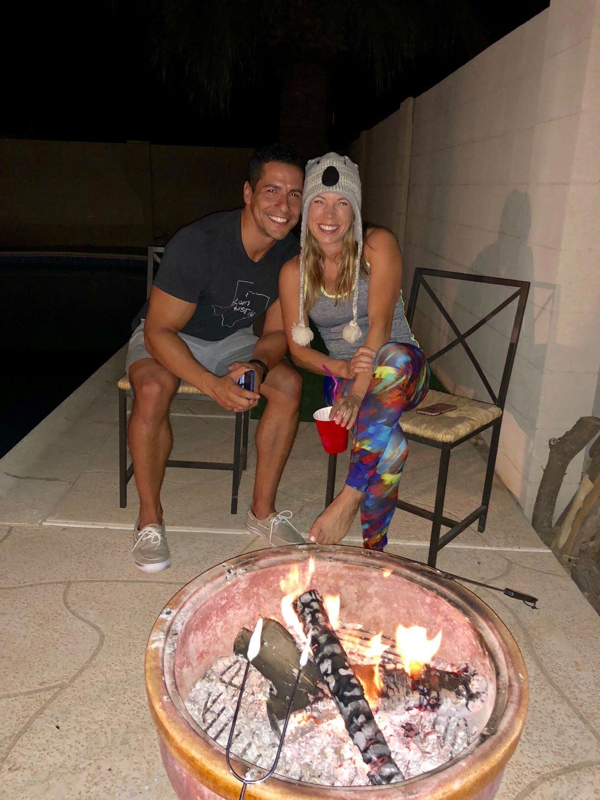 bonfire, board games and snacks with friends after a long full day at the lake :-)