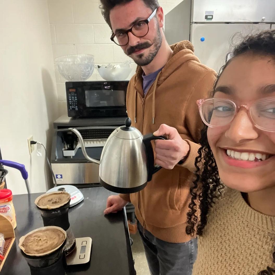 Making coffee for Devoted!
