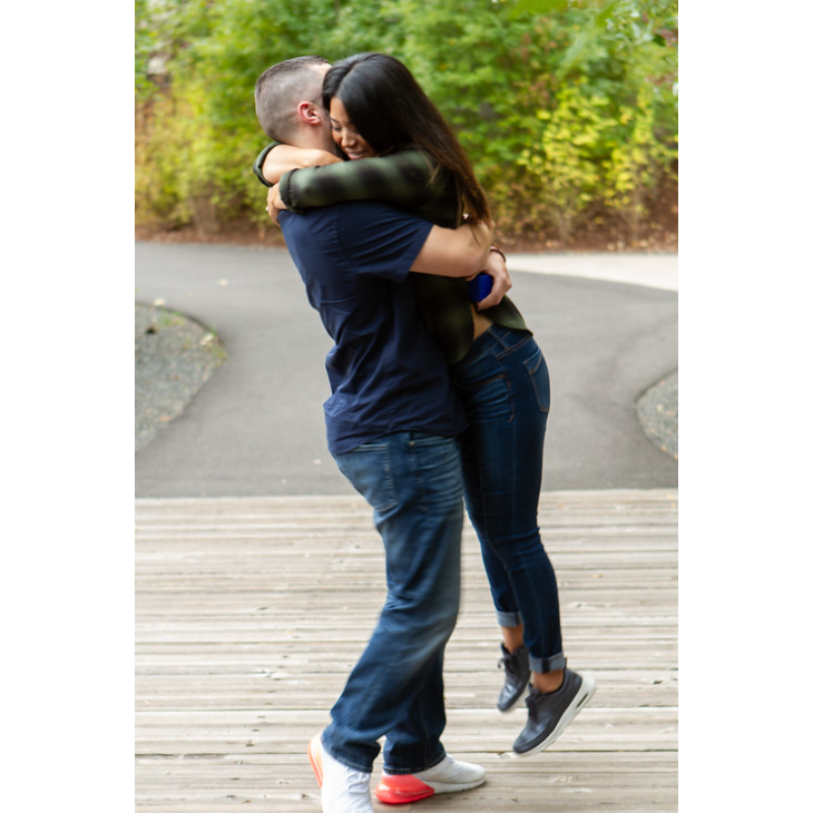 Right after he asked... Uncle Hal was hiding in the bushes to capture the special moment.  THANK YOU UNCLE HAL!!