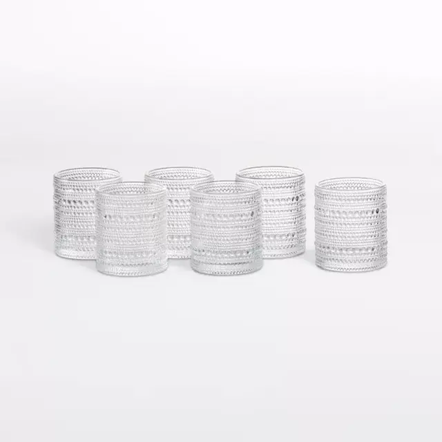 Jupiter Clear Double Old-Fashioned Glasses, Set of 6
