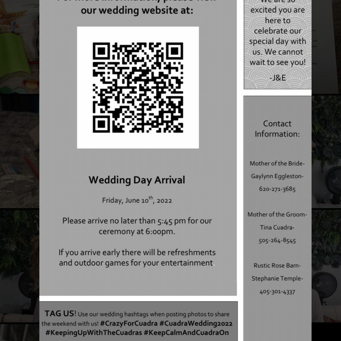 WELCOME & INFORMATION NOTE PT 2
