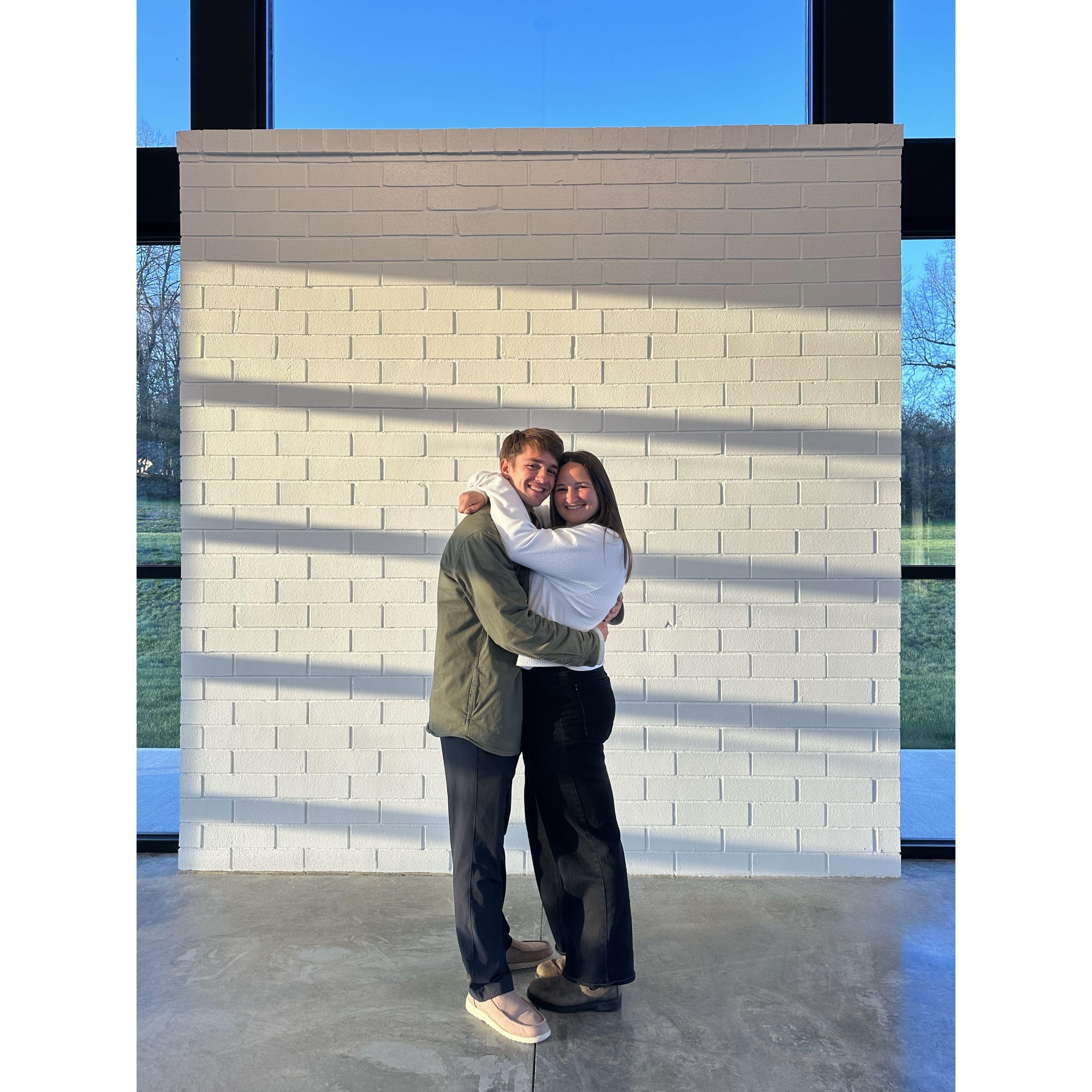 Standing where we will say "I Do"