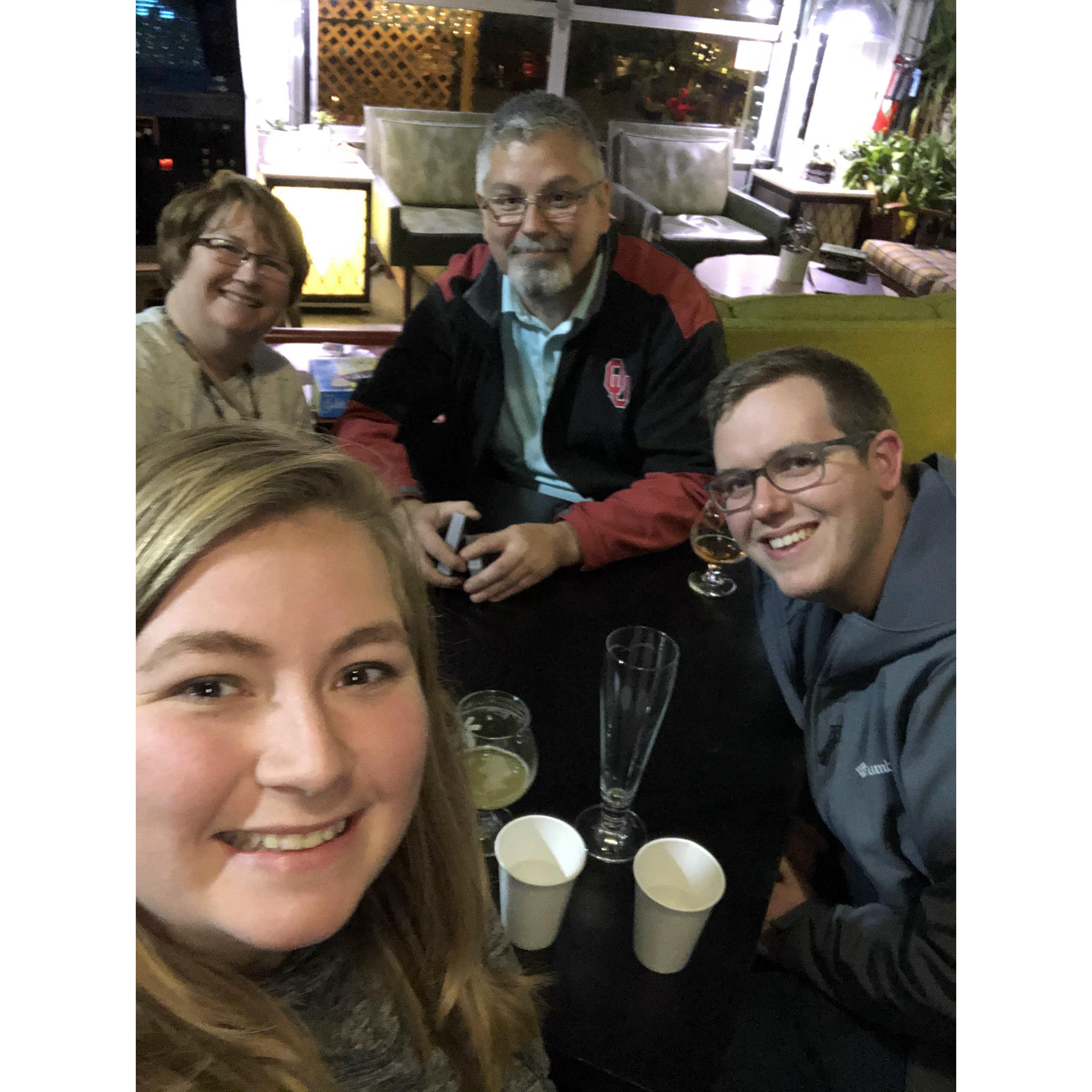 In Tyler's first trip to St. Louis, my parents took us brewery hopping! Tyler and my Dad are total "beer bros", and Mom's hatred of beer made her a great DD!