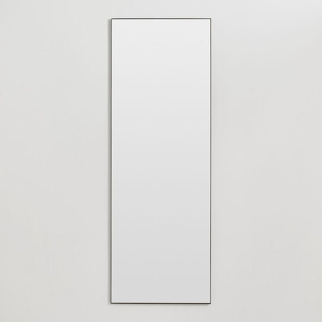 Blake Tall Rectangular Mirror, Matte Black, 28 x 80"