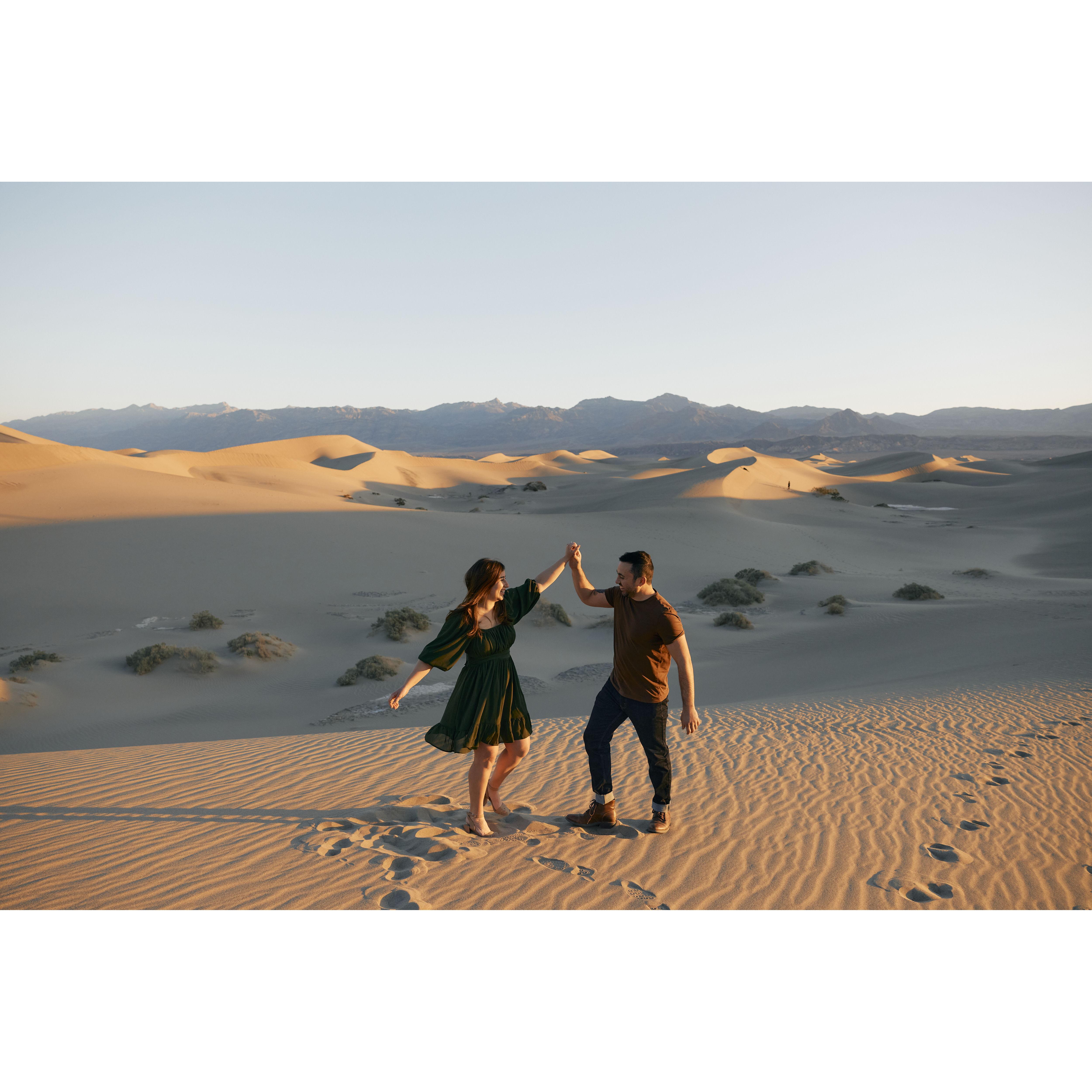 Engagement photos in Death Valley