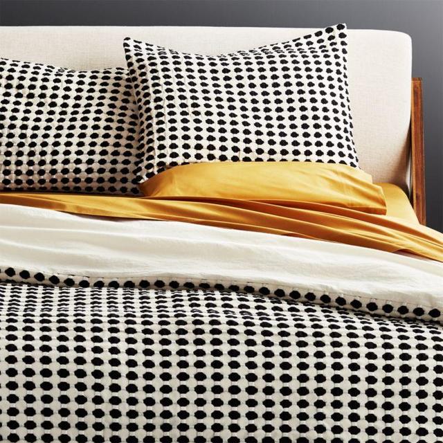 Estela Black and White King Organic Cotton Duvet Cover